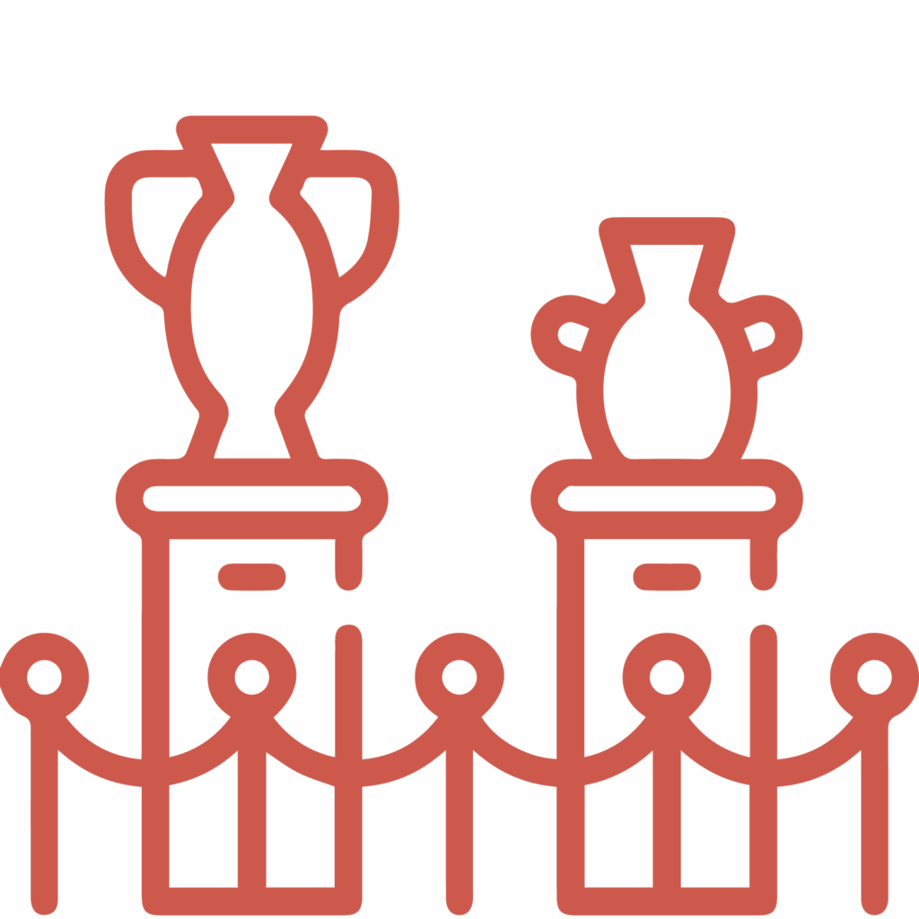 Logo de unos jarrones en naranja