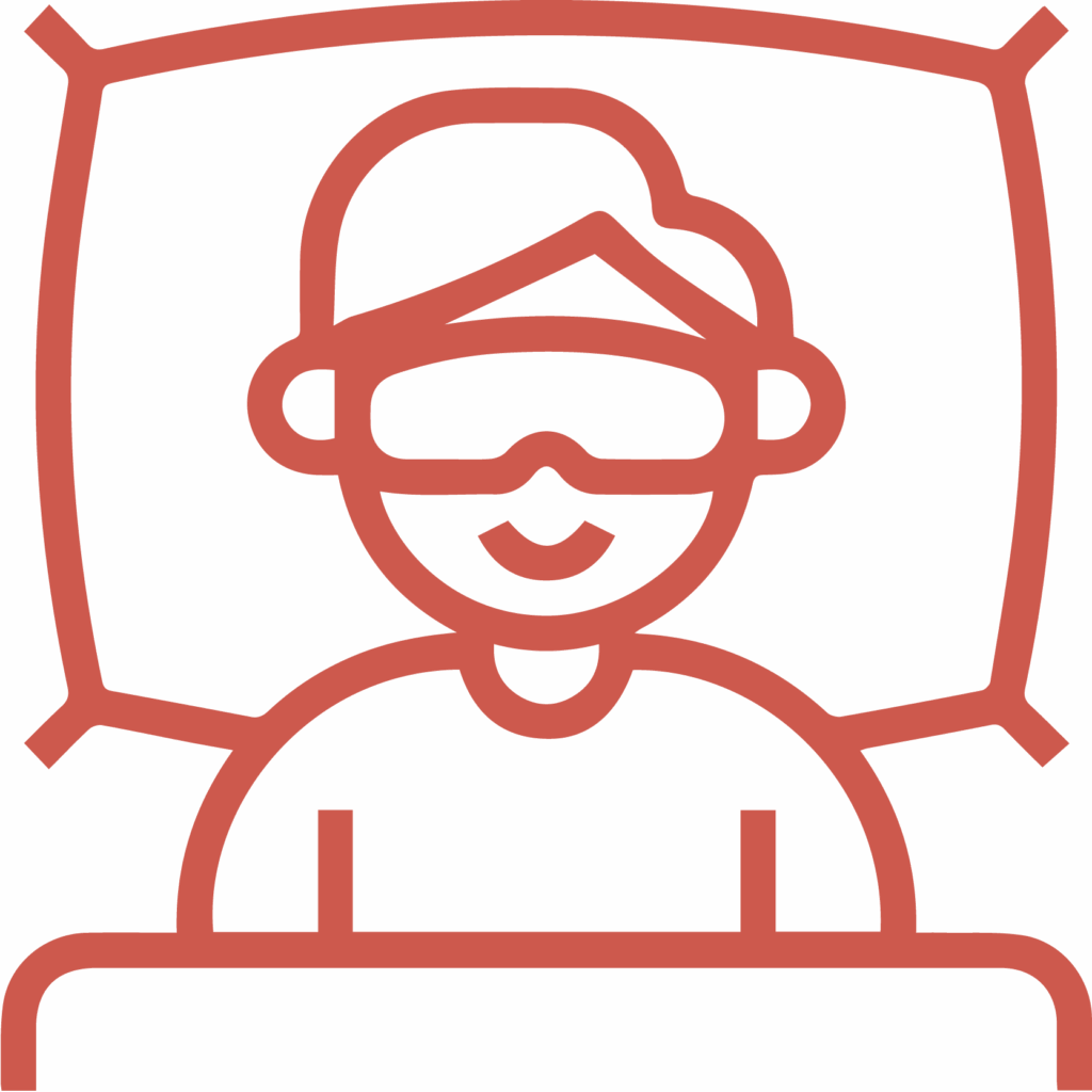 Logo de una persona durmiendo en naranja