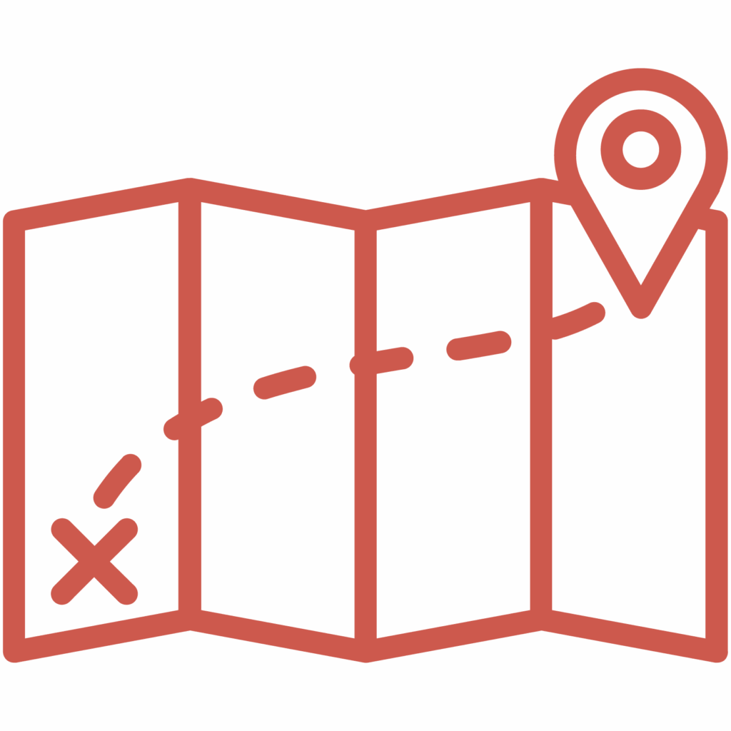 Logo mapa en naranja