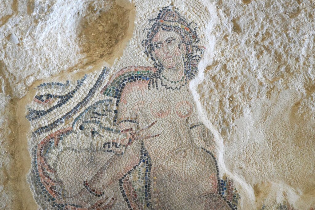 Detalle mosaico villa romana de Salar Poniente de Granada